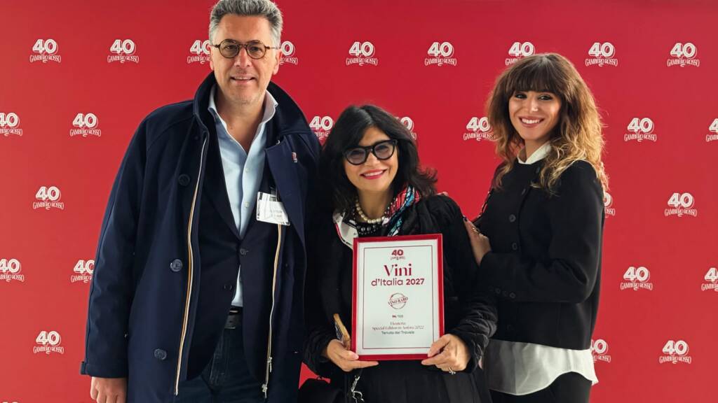 Vini Rari 2027: la famiglia di Tenuta del Travale alla premiazione del Gambero Rosso